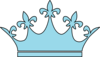 Queen Crown Light Blue Clip Art