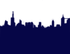 Darker Blue City Clip Art