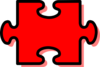 Piece Of Puzzle Red Clip Art