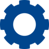 Gear Dark Blue Clip Art