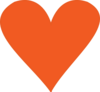 Orange Heart Clip Art