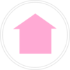 Light Pink Home Icon Clip Art
