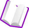 Purple Book Light Pages Clip Art