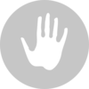 Gray Hand Print Clip Art