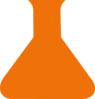 Orange Science Flask Clip Art