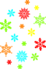 Colorful Snowflakes Clip Art