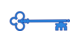 Blue Senior Skeleton Key Final Clip Art