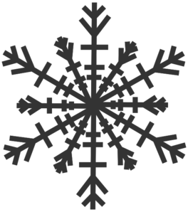 Grey Snowflake2 Clip Art