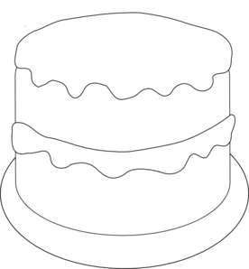 Cool Birthday Cakes on Birthday Cake To Color Clip Art   Vector Clip Art Online  Royalty Free