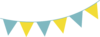 Blue Yellow Bunting Clip Art