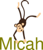 Monkey With Name Clip Art