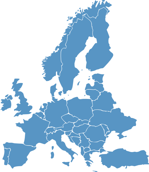 Europe Map Blue Clip Art at Clker.com - vector clip art online, royalty