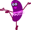 Purple Dancing Jelly Bean Clip Art