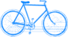 Bold Blue Bike Clip Art