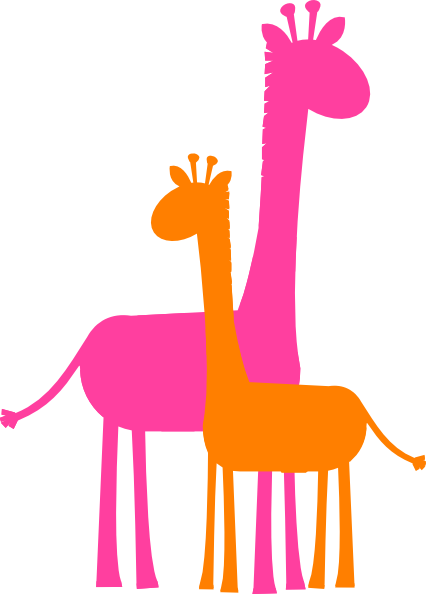 Mother And Baby Giraffe Sillouette Clip Art at Clker.com - vector clip