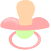 Pink Pacifier Clip Art