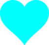 Aqua Heart Clip Art