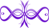 Two-tone Purple Heart Infinity Flourish Clip Art