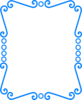 Scrolly Frame Blue Clip Art