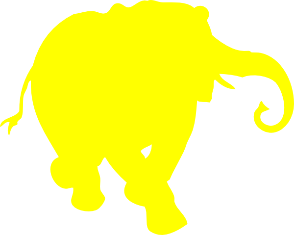 yellow elephant clipart - photo #39