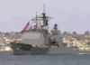 The Guided Missile Cruiser Uss Shiloh (cg 67) Makes Her Way Through The San Diego Bay To Naval Station San Diego Clip Art
