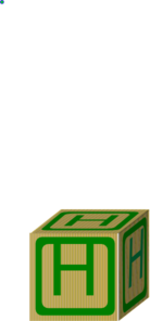 Alphabet Block H Clip Art