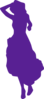Purple Lady Sillouette Clip Art