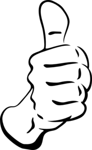 Thumbs Up Outline Clip Art