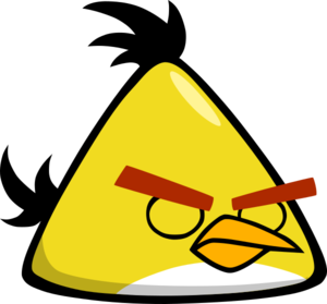 Yellow Angry Bird Blink Clip Art