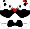 Panda Love Clip Art