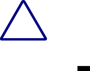Thin Blue Warning Sign Clip Art