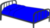 Bed Blue Clip Art