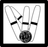 Candlepin Bowling Icon Clip Art