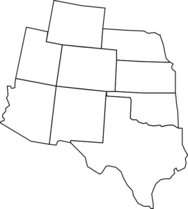 Colorado Map With Surrounding States Clip Art