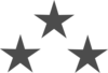 Three Gray Stars Clip Art