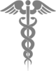 Gray Caduceus Clip Art