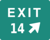 Exit 14 Sign Clip Art