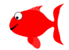 Red Happy Fish Clip Art