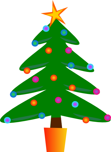 free holiday tree clipart - photo #8