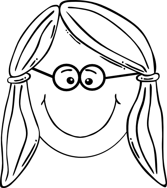 clipart girl with glasses - photo #40