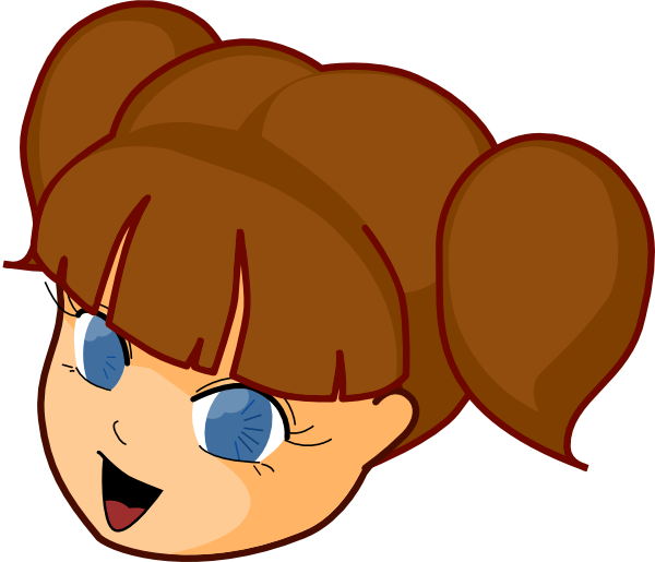 clipart girl with brown hair - photo #6