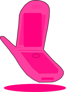 Pink Cell Phone Clip Art