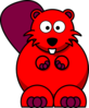 Red Beaver Clip Art