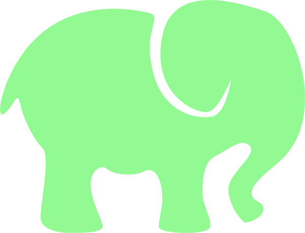clipart green elephant - photo #30
