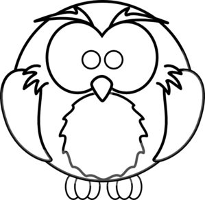 Cartoon Owl Outline Clip Art at Clker.com - vector clip art online