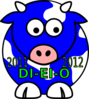 Blue Cow Clip Art