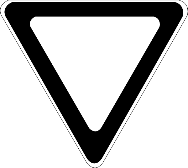 clipart yellow yield sign - photo #38