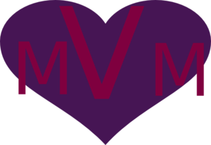 Purple Heart Monogram Clip Art