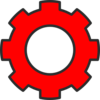 New Cog Red Clip Art