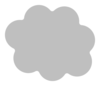 Cloud Icon White Border Clip Art